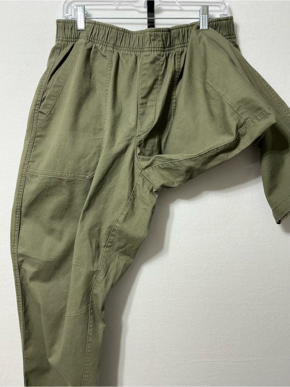 Old Navy Women’s Large Olive Utility Pull-On Pants Relaxed Tapered - Picture 5 of 7